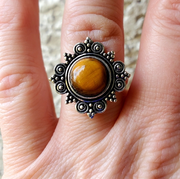 New Tiger Eye 925 Silver Ring. - Picture 14 of 16